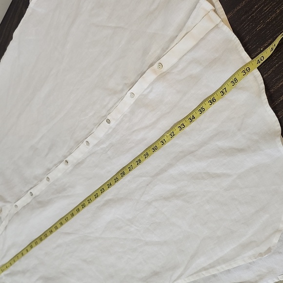 Eileen Fisher White Organic Linen Sleeveless Tunic XL - Picture 8 of 10